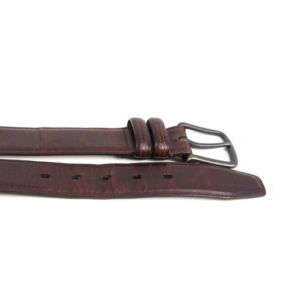 Handcrafted BROWN GENUINE LEATHER 1.5"Wd CASUAL DRESS MEN'S BELT Sz 38/95 (G38 - Picture 12 of 13